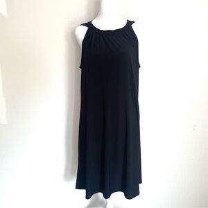 MSK Black High Neck Swing Midi Dress Women’s Size Medium
